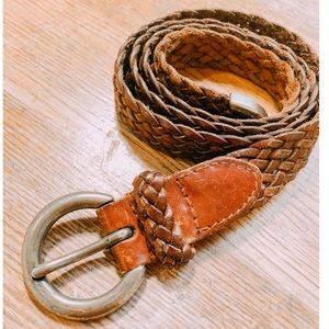 Talbots Genuine Leather Braided Belt